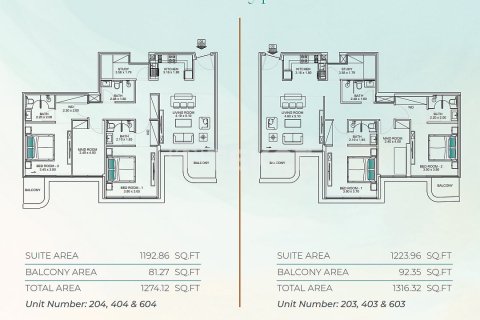 Huoneisto Dubai, Arabiemiraatit 2 makuuhuonetta, 123 m2 № 692023 - kuva 23
