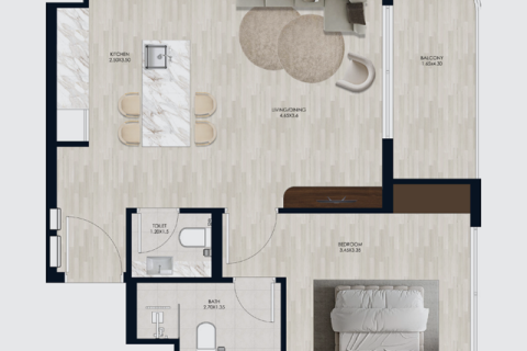 Apartment in Dubai, UAE 1 room, 32 sq.m. № 732737 - photo 5