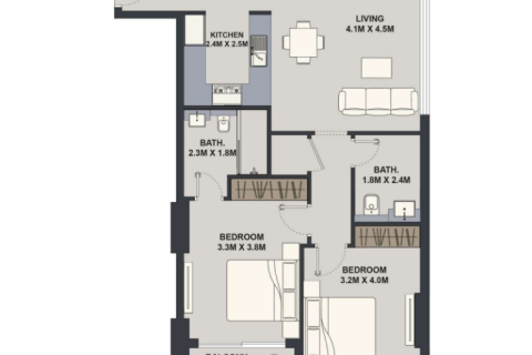 Dzīvoklis Jumeirah Village Circle, Dubaijā, AAE 1 istaba, 35 m2 Nr. 732738 - attēls 7