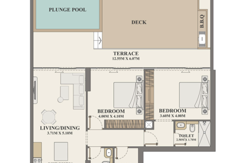 Huoneisto Al Furjan, Dubai, Arabiemiraatit 1 makuuhuone, 76 m2 № 732728 - kuva 10