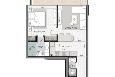 Dzīvoklis Jumeirah Village Circle, Dubaijā, AAE 1 istaba, 38 m2 Nr. 732734 - attēls 5