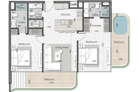 Dzīvoklis Jumeirah Village Circle, Dubaijā, AAE 1 istaba, 38 m2 Nr. 732734 - attēls 6