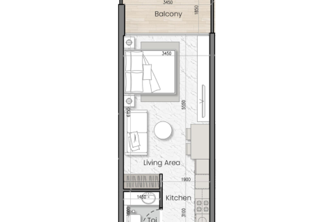 Dzīvoklis Jumeirah Village Circle, Dubaijā, AAE 1 istaba, 38 m2 Nr. 732734 - attēls 4