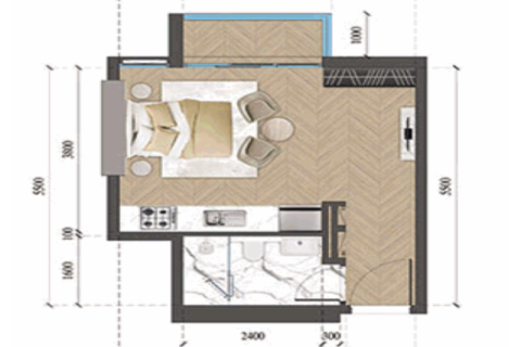 Jumeirah Village Triangle, Dubai, UAE의 판매용 아파트 129제곱미터 번호 732802 - 사진 5