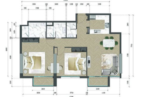 Jumeirah Village Triangle, Dubai, UAE의 판매용 아파트 129제곱미터 번호 732802 - 사진 7