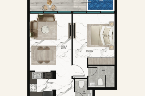 Appartement te koop in Majan, Dubai, VAE 1 kamer, 37 vr.m., nr 732797 - foto 7