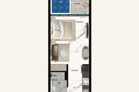 Appartement te koop in Majan, Dubai, VAE 1 kamer, 37 vr.m., nr 732797 - foto 6