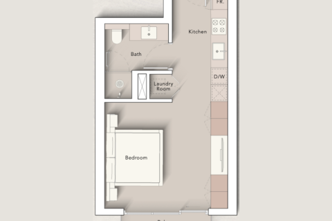 Apartment sa Al Jaddaf, Dubai, UAE 1 silid, 42 sq.m. № 732798 - larawan 6