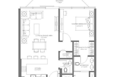 Leilighet til salgs i Abu Dhabi, Emiratene 1 rom Nr. 732499 - Foto 8