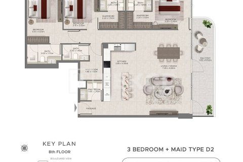 Dubai, BAE’de satılık daire 1 yatak odası, 90 m&sup2; No 717865 - fotoğraf 9