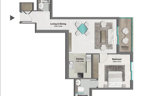 Apartman u gradu Al Furjan, Dubai, UAE 1 spavaća soba, 76 m2 Br. 728504 - Slika 25