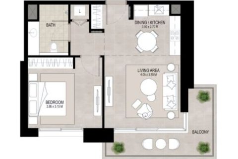 Apartmán v Town Square, Dubai, SAE 1 spálňa, 68 m2 č. 728514 - Fotografia 8