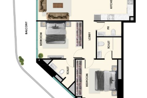 Apartament në Dubai Land, Emiratet e Bashkuara Arabe 42 m2. № 728503 - Foto 18