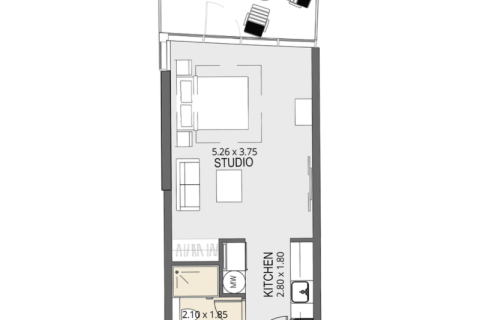 Apartment sa Al Jaddaf, Dubai, UAE 1 silid, 41 sq.m. № 732720 - larawan 6
