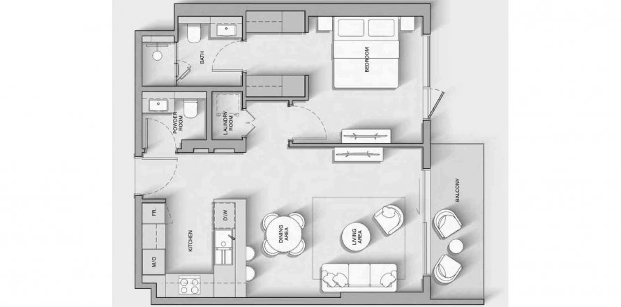 Wohnung in Dubai Silicon Oasis, Dubai, VAE: 1 Schlafzimmer, 72.18 m2 Nr. 564700