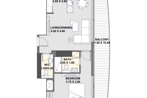 Appartement te koop in Dubai Marina, Dubai, VAE 1 kamer, 36 vr.m., nr 689972 - foto 6