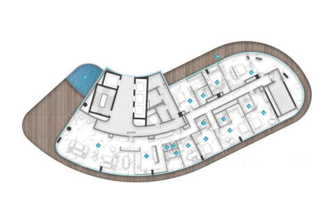 Apartmen di Al Marjan Island, Ras Al Khaimah, UAE 1 bilik tidur, 47 meter persegi № 689968 - foto 12