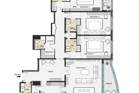 Müüa korter asukohaga Sharjah, AÜE: 1 toaline, 49 m² Nr 689971 - pilt 8