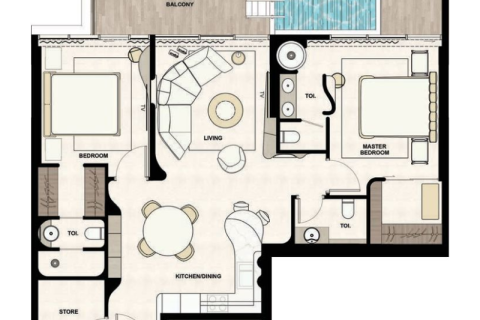 Apartament de vânzare în Dubai, EAU 1 dormitor, 83 mp.  №690061 - poză 9