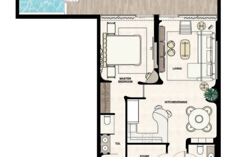 Apartament de vânzare în Dubai, EAU 1 dormitor, 83 mp.  №690061 - poză 6