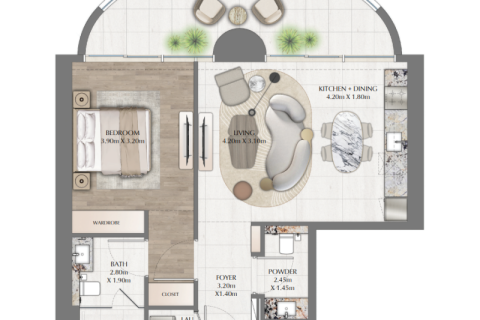 Apartment til salg i Downtown Dubai (Downtown Burj Dubai), Dubai, UAE 1 værelse, 44 kvm № 690065 - foto 8