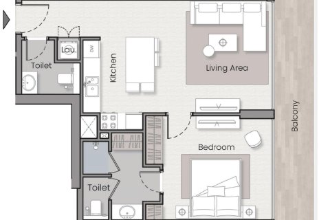 Huoneisto Jumeirah Village Circle, Dubai, Arabiemiraatit 1 huone, 35 m2 № 728466 - kuva 12