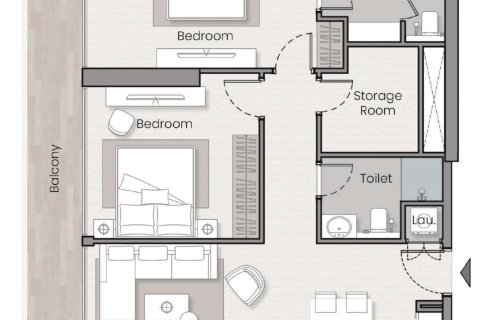 Huoneisto Jumeirah Village Circle, Dubai, Arabiemiraatit 1 huone, 35 m2 № 728466 - kuva 13