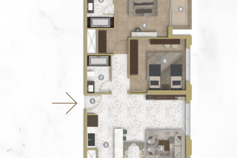Apartman u gradu Al Furjan, Dubai, UAE 1 spavaća soba, 78 m2 Br. 732507 - Slika 6