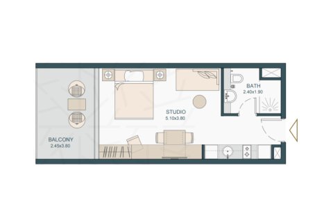 Apartament në Dubai Silicon Oasis, Emiratet e Bashkuara Arabe 1 dhomë, 41 m2. № 732503 - Foto 5