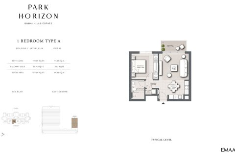 Apartman u PARK HORIZON u gradu Dubai Hills Estate, UAE 1 spavaća soba, 61 m2 Br. 704920 - Slika 6