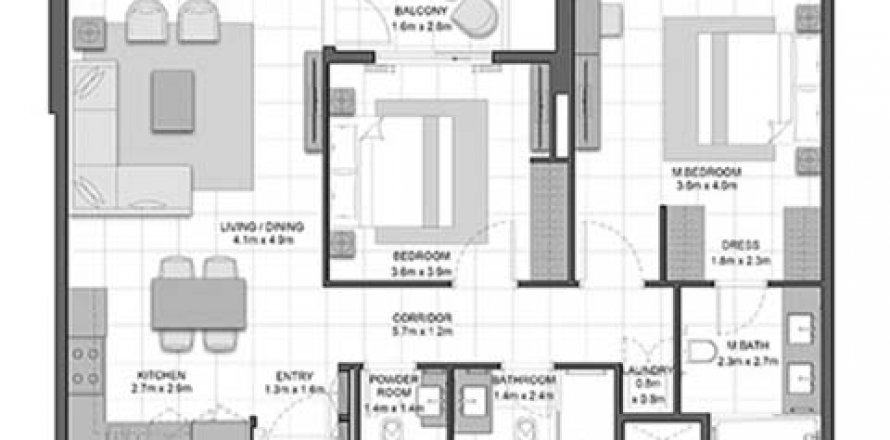 Apartament w Maryam Island, Sharjah, ZEA 2 sypialnie, 100 mkw. nr 460452