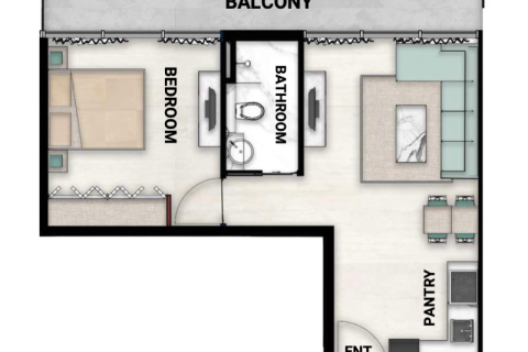 Majan, Dubai, BAE’de satılık daire 1 oda, 36 m² No 732656 - fotoğraf 3