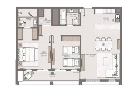 Apartment sa Jumeirah Village Circle, Dubai, UAE 1 silid-tulugan, 72 sq.m. № 732651 - larawan 16