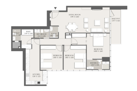 Byt v Jumeirah Village Circle, Dubai, SAE 1 pokoj, 37 m² Č.: 732652 - fotografie 6
