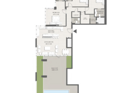 Byt v Jumeirah Village Circle, Dubai, SAE 1 pokoj, 37 m² Č.: 732652 - fotografie 7