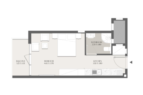 Byt v Jumeirah Village Circle, Dubai, SAE 1 pokoj, 37 m² Č.: 732652 - fotografie 3