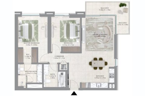 Apartamento en venta en Dubai Creek Harbour (The Lagoons), Dubai, EAU 1 dormitorio, 70 m2 № 704685 - foto 15
