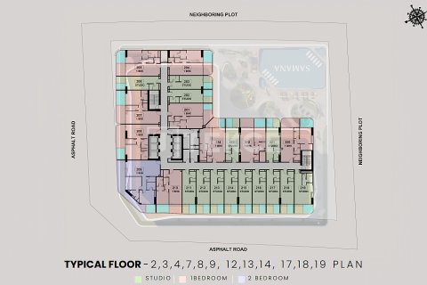 Пәтер Dubai Land, Дубай, БАӘ-да 1 жатын бөлме, 80 м² № 679600 - фото 30