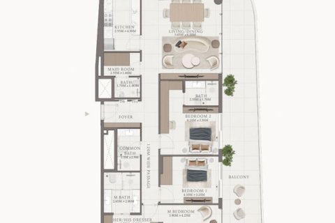 Apartament në wasl gate, Dubai, Emiratet e Bashkuara Arabe 1 dhomë gjumi, 83 m2. № 728472 - Foto 30