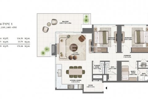 Müüa korter asukohaga Dubai, AÜE: 3 magamistoaga, 180 m² Nr 617405 - pilt 15