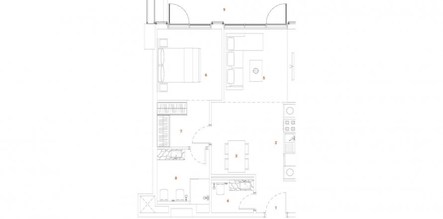 Apartment in THE ORCHARD PLACE in Jumeirah Village Circle, Dubai, UAE 1 bedroom, 72.99 sq.m. № 372402
