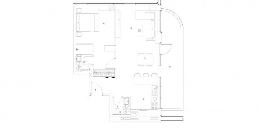 Apartment SAMANA CALIFORNIA i Jumeirah Village Circle, Dubai, UAE 1 soveværelse, 85.77 kvm № 372406