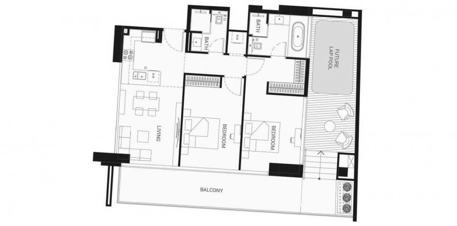 阿联酋 Dubai Jumeirah Village Circle 公寓  2 卧, 135.55 平方米 , 编号 564991