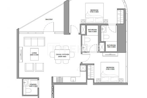 Apartmán v Dubai, SAE 2 spálne, 114 m2 č. 583117 - Fotografia 3