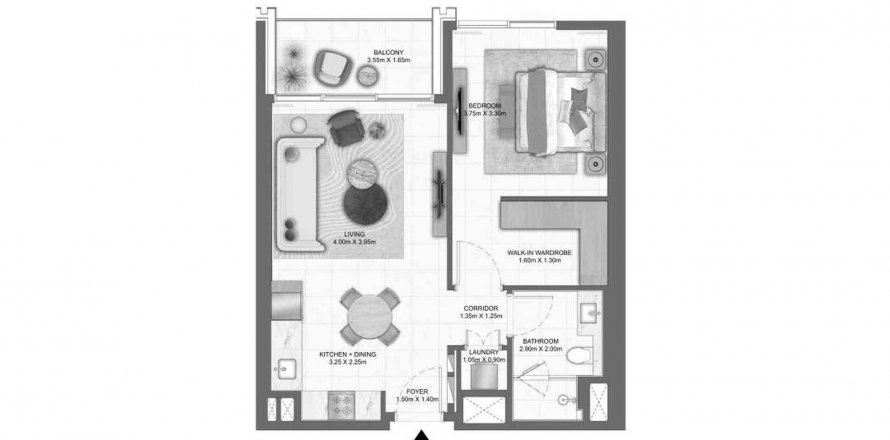 Apartmán v Terra Heights v Dubai, SAE 1 spálňa, 68 m2 č. 567710