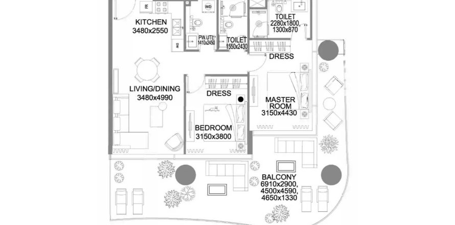Appartement à Dubai Land, Dubai, EAU: 2 chambres, 120.53 m2 № 705486