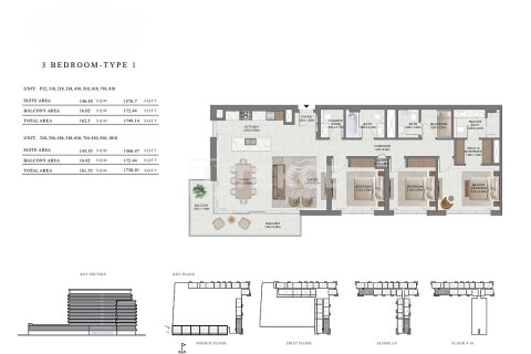Apartman u Dubai, UAE 3 spavaćih soba, 173 m2 Br. 684699 - fotografija 11