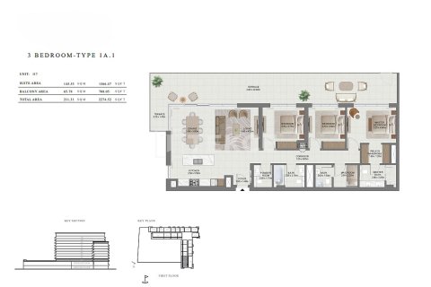 Apartman u Dubai, UAE 3 spavaćih soba, 173 m2 Br. 684699 - fotografija 14