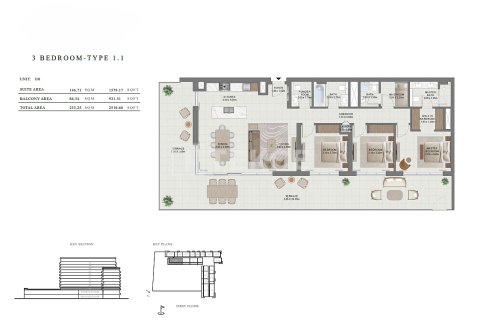 Apartman u Dubai, UAE 3 spavaćih soba, 173 m2 Br. 684699 - fotografija 12