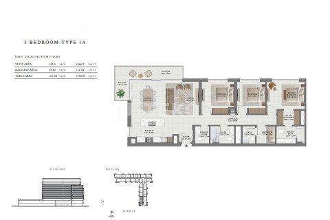 Apartman u Dubai, UAE 3 spavaćih soba, 173 m2 Br. 684699 - fotografija 13